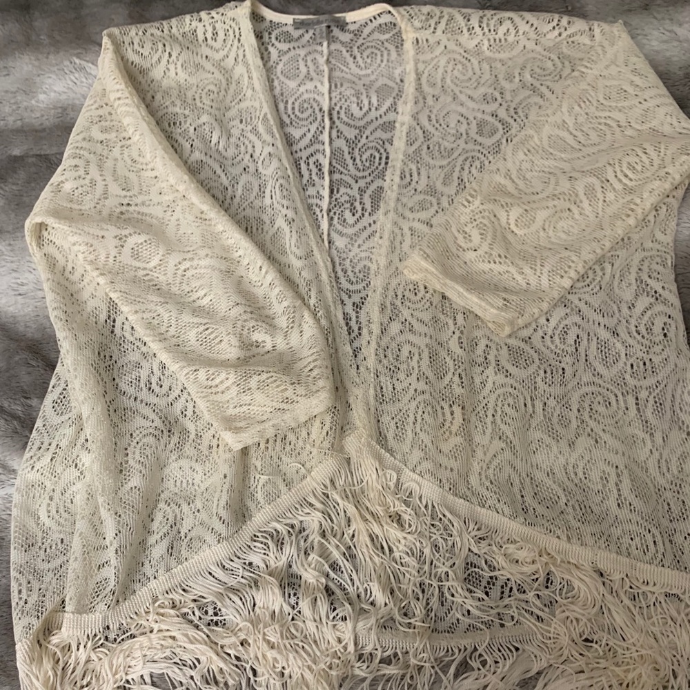 Charlotte Russe kimno with fringes